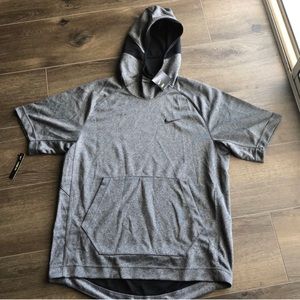 Nike Men's Dri-FIT Spotlight Short Sleeve Hoodie NEW Gray Size L